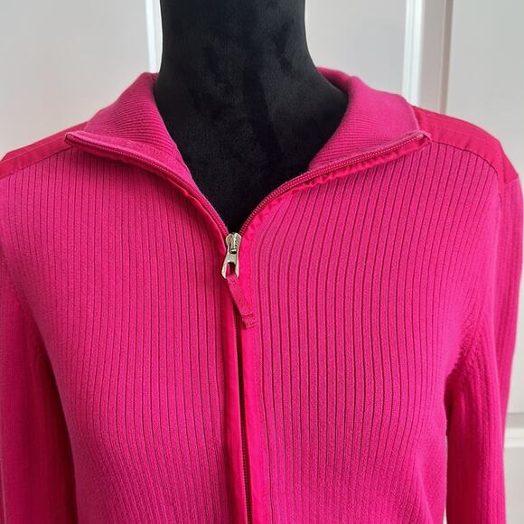 Ralph Lauren, Lauren Active LRL Pink Half-Zip Ribbed Pull Over Sweater - Picture 7 of 7
